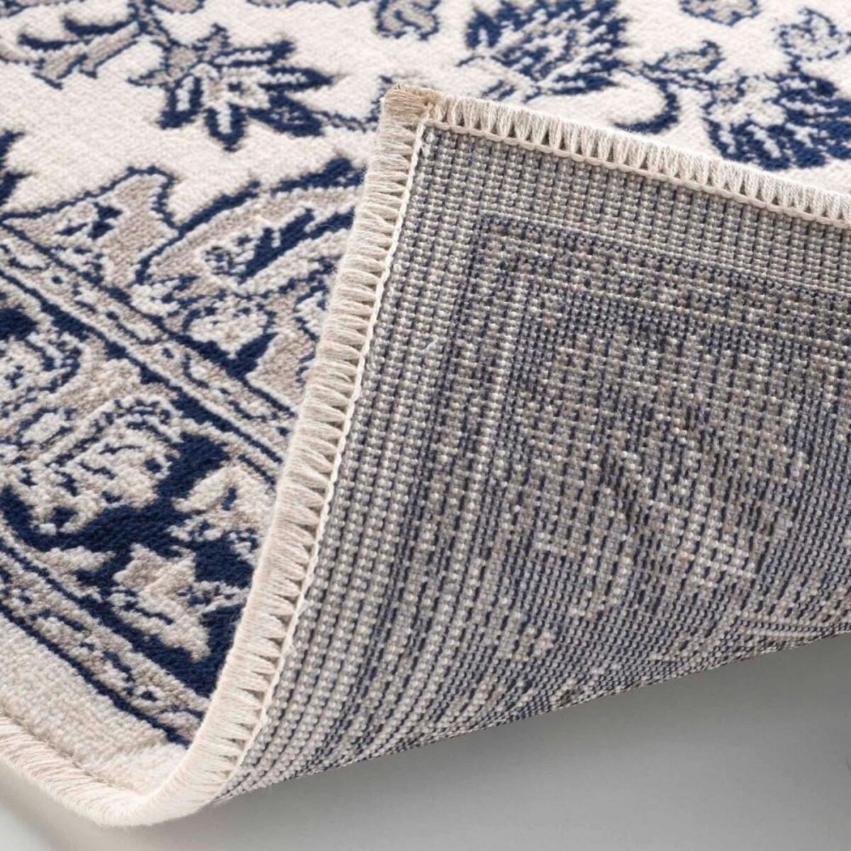 Douceur d'Intérieur Tapis rectangulaire 68x110 cm tissé CHERINE BLEU