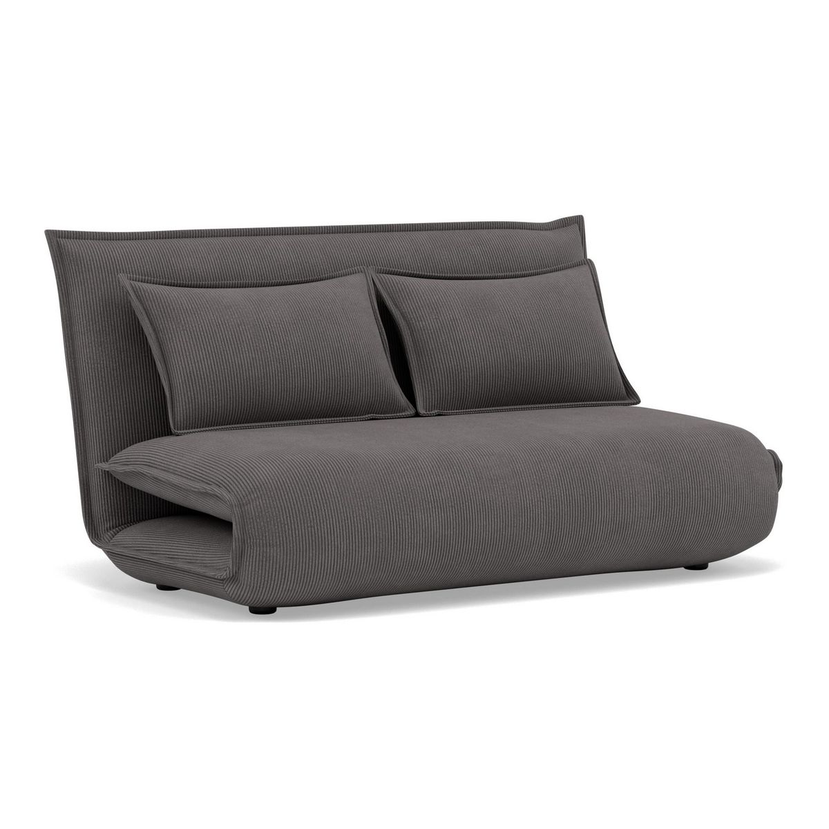 BEST MOBILIER Candice - banquette 2 places convertible clic-clac en velours côtelé