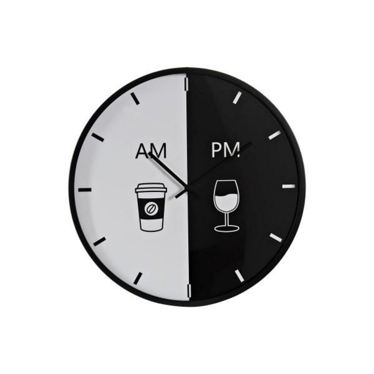 AAAAA Horloge Murale DKD Home Decor Blanc Noir Métal Moderne 60 x 4 x 60 cm (2 Unités)