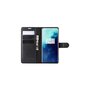 amahousse Housse noire OnePlus 7T Pro folio grainé avec languette aimantée