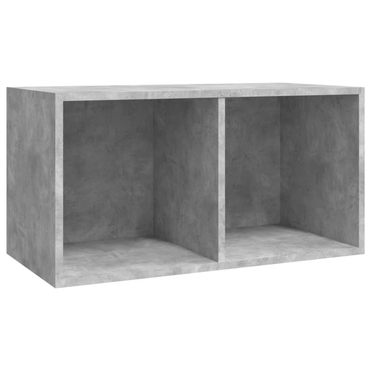 VIDAXL Boîte de rangement de vinyles Gris beton 71x34x36 cm