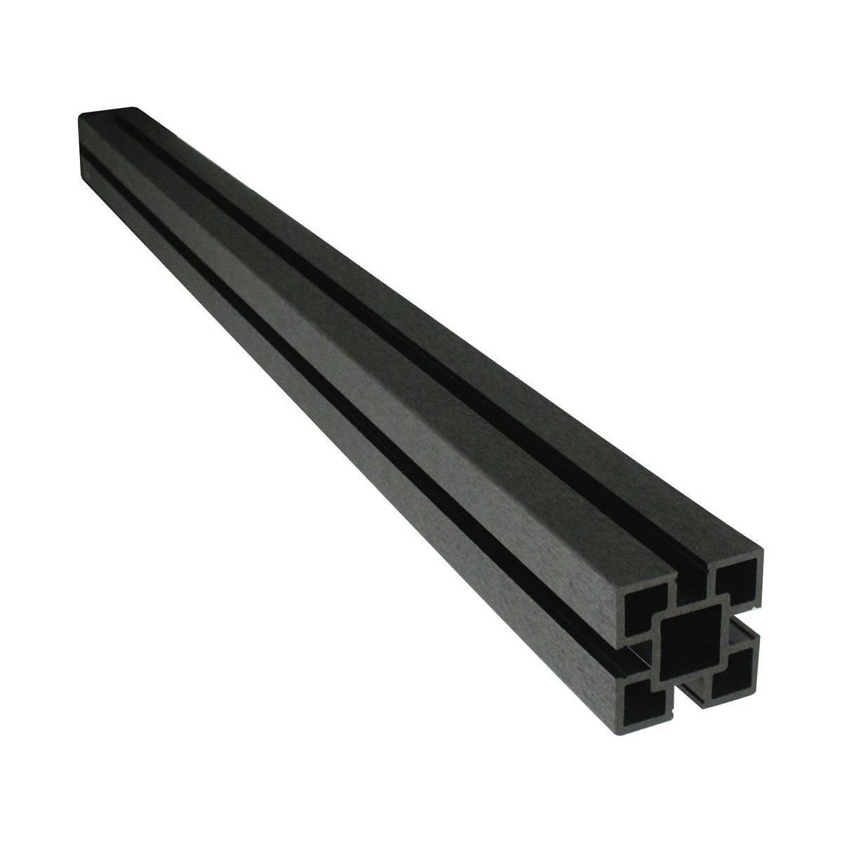 Habitat et Jardin Kit Clôture 4.8 x 1.2 m composite - Kit de fixation offert - Marron