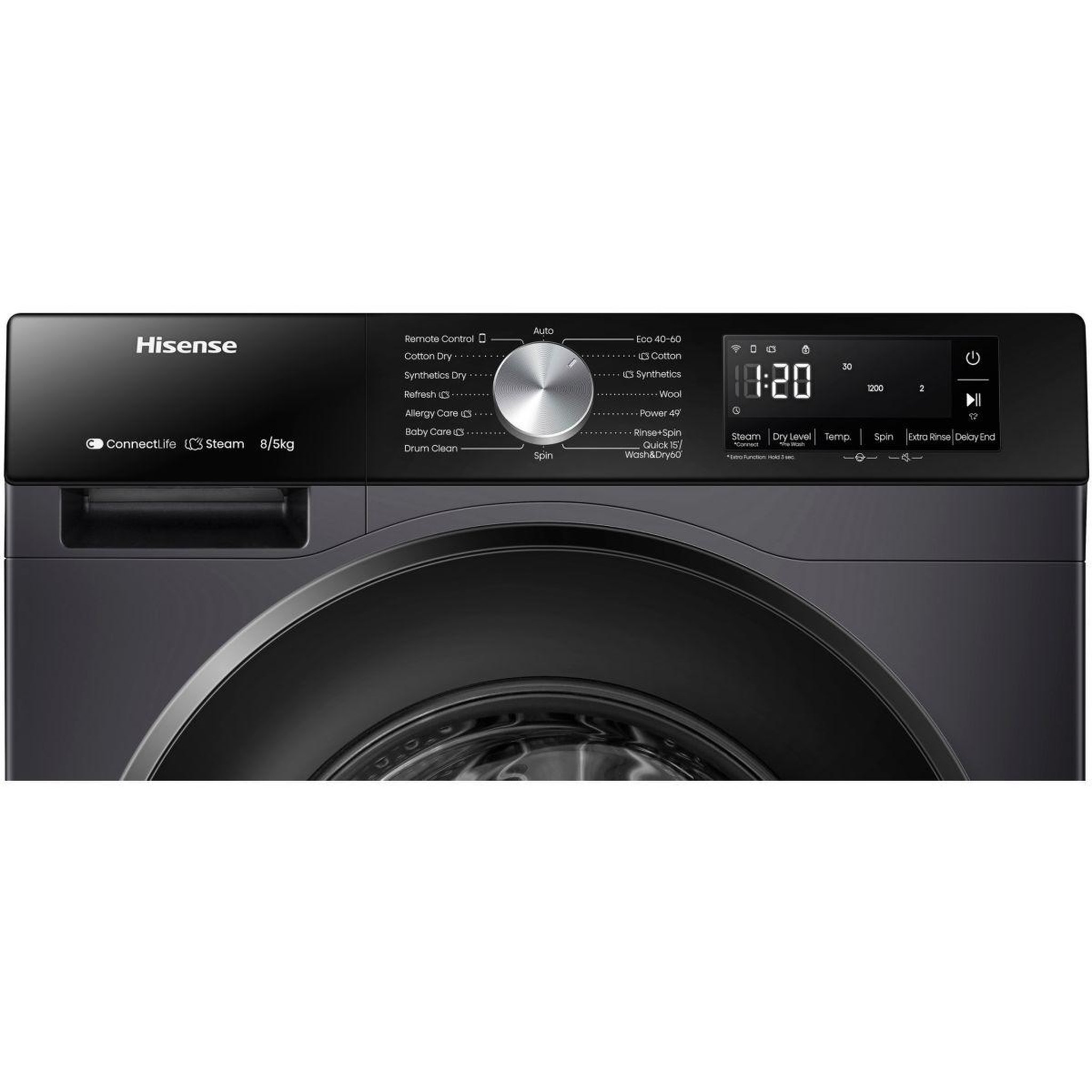 Voir la diapositive 5 : Hisense Lave linge séchant hublot wd3s8043bb3 purejetwash