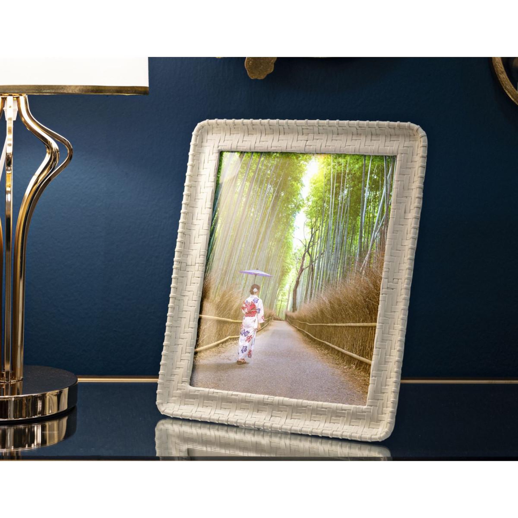 Voir la diapositive 5 : Paris Prix Cadre photo déco bambou  style  20x25cm crème