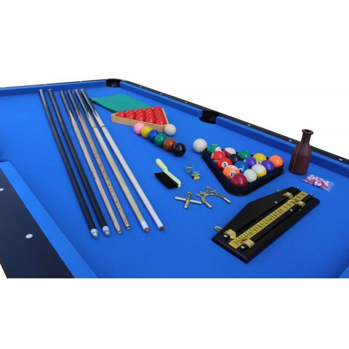 PLAY4FUN Billard Américain avec retour de boules automatique et accessoires