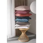 ACTUEL Taie d'oreiller unie en percale de coton 70 fils - collection permanente. Coloris disponibles : Bleu, Blanc, Gris, Rose