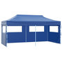 Voir la diapositive 1 : VIDAXL Tente de reception pliable avec 4 parois 3x6 m Acier Bleu