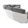 Canapé d'angle relax électrique tissu simili 6 places HELENA