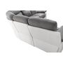 Voir la diapositive 9 : Canapé d'angle relax électrique tissu simili 6 places HELENA