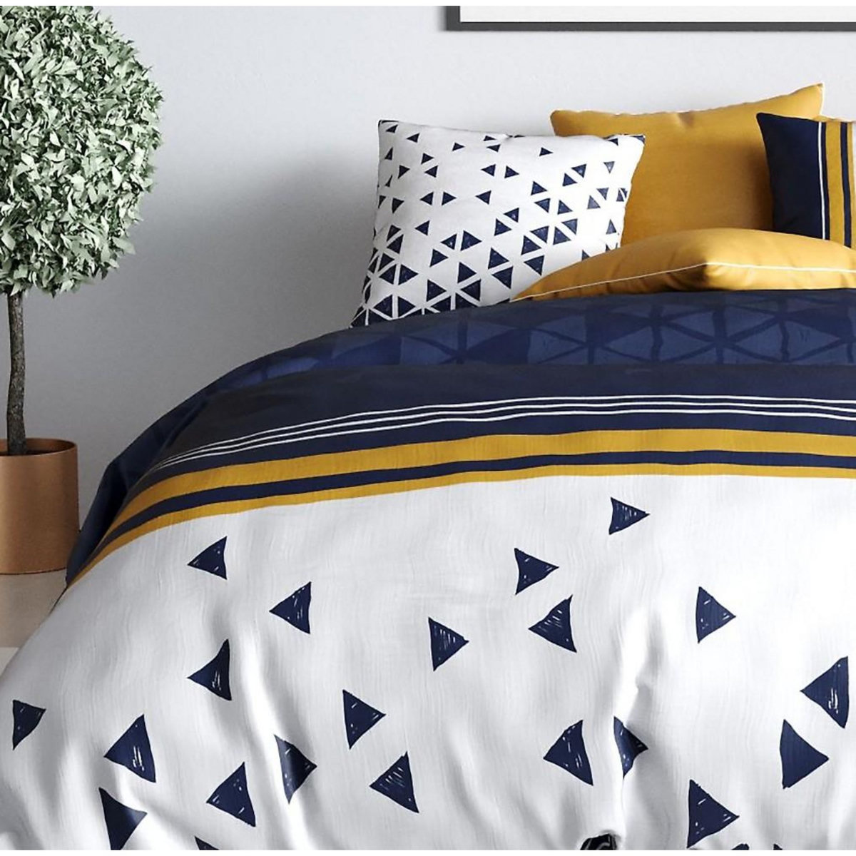 ATELIER DU COTON Parure housse de couette 100%coton 57fils bandol