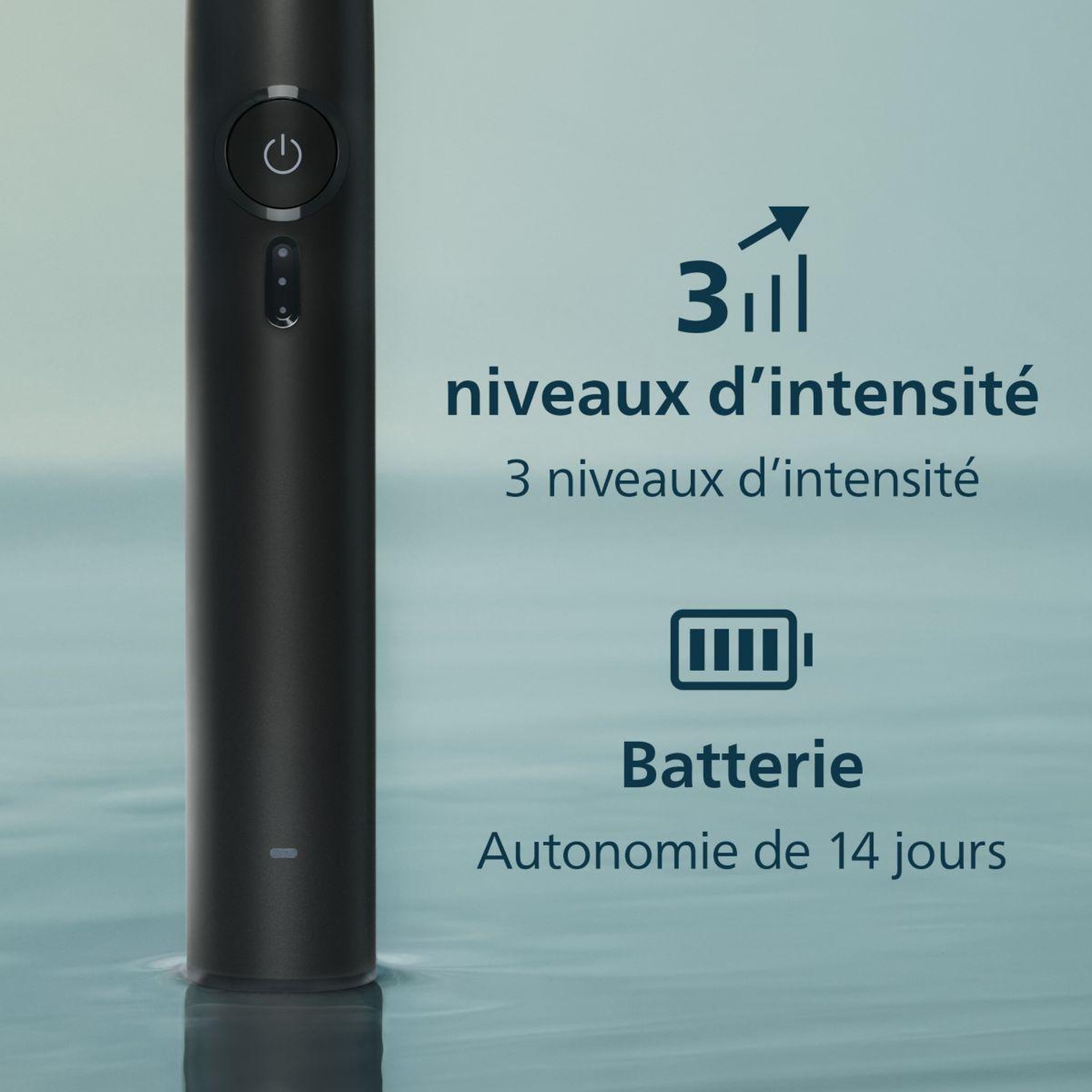 Voir la diapositive 4 : Philips Brosse à dents électrique HX4033/32 Serie 3100 Noire