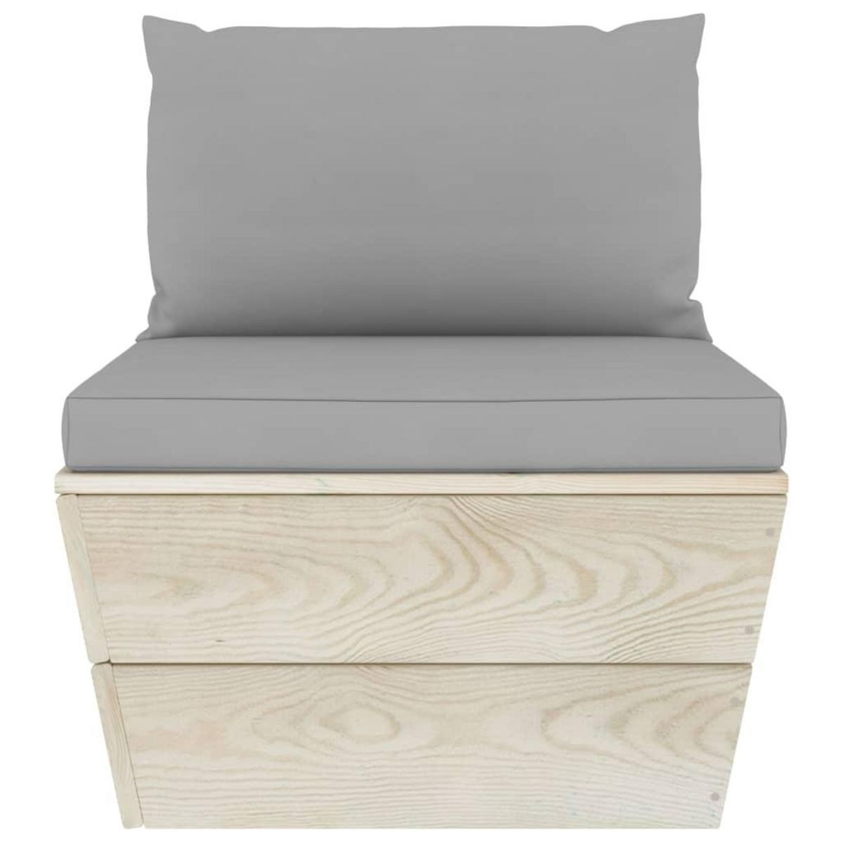 VIDAXL Salon de jardin palette 6 pcs avec coussins bois d'epicea