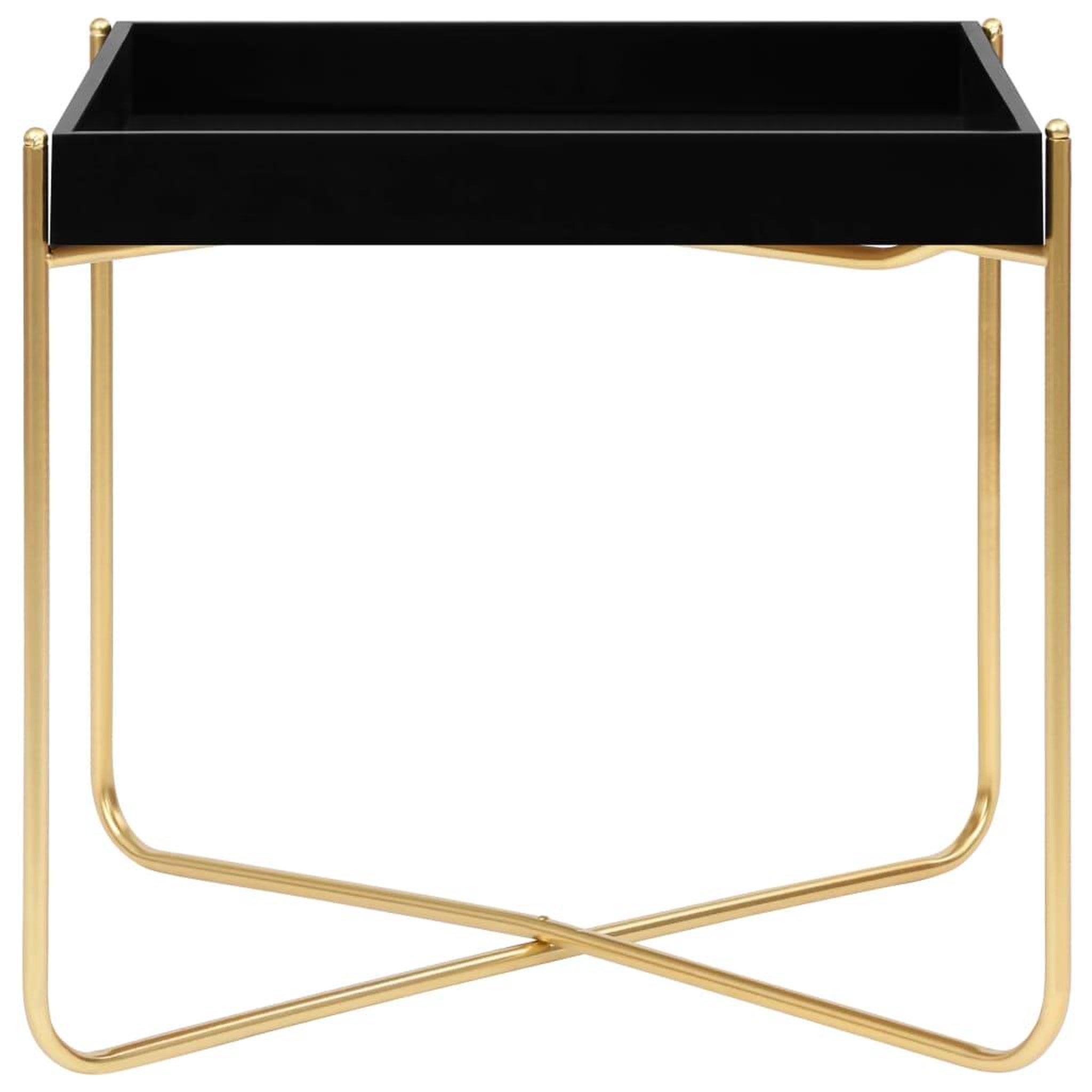 Voir la diapositive 3 : VIDAXL Table d'appoint Noir et dore 38x38x38,5 cm MDF