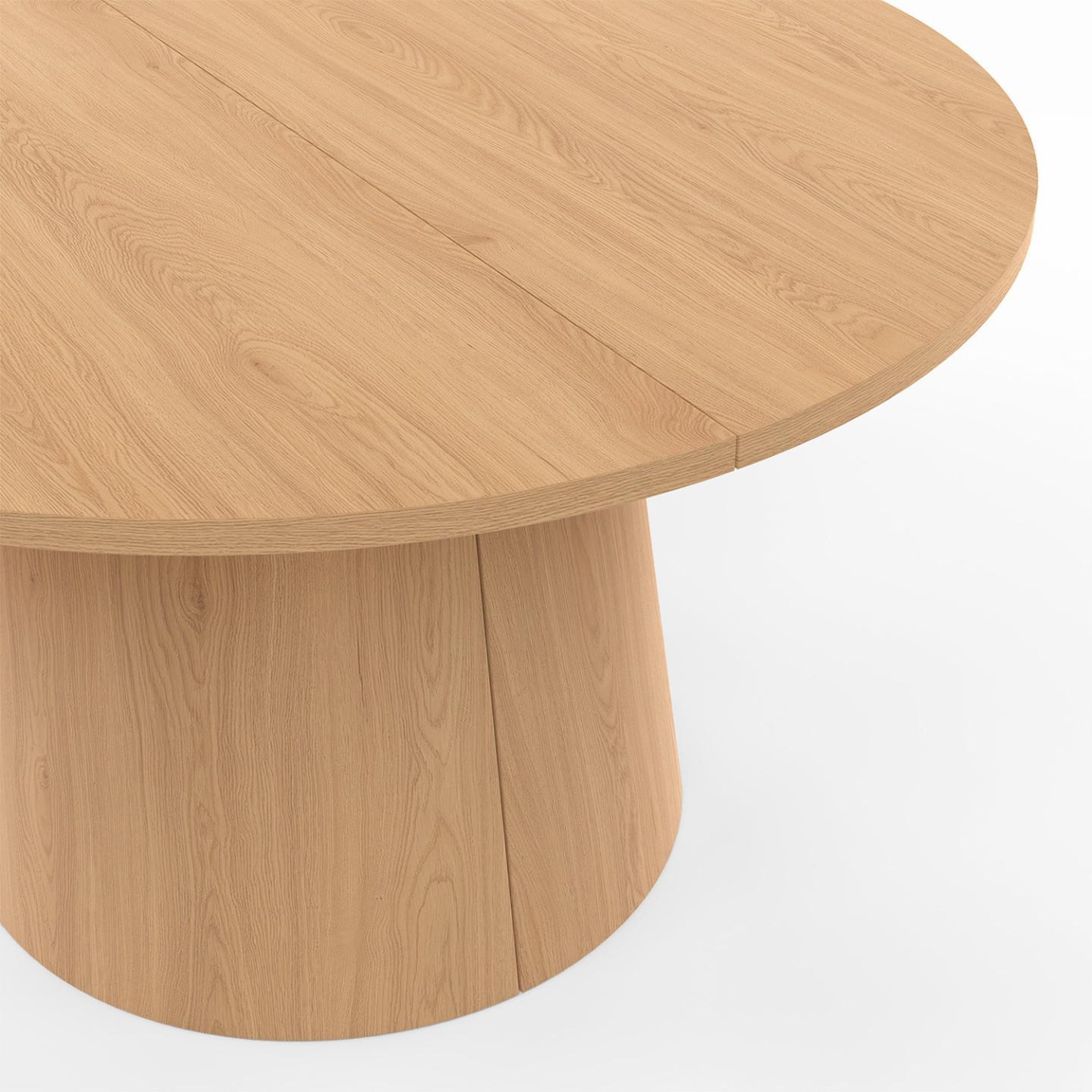 Voir la diapositive 5 : ID MARKET Table basse ronde angele 70 cm pied central bois effet hêtre