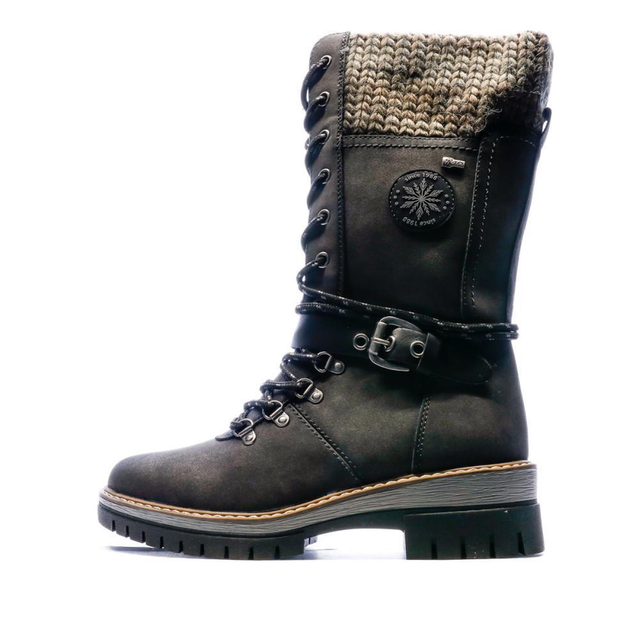 Voir la diapositive 1 : RELIFE Bottes gris anthracite femme relife grivione