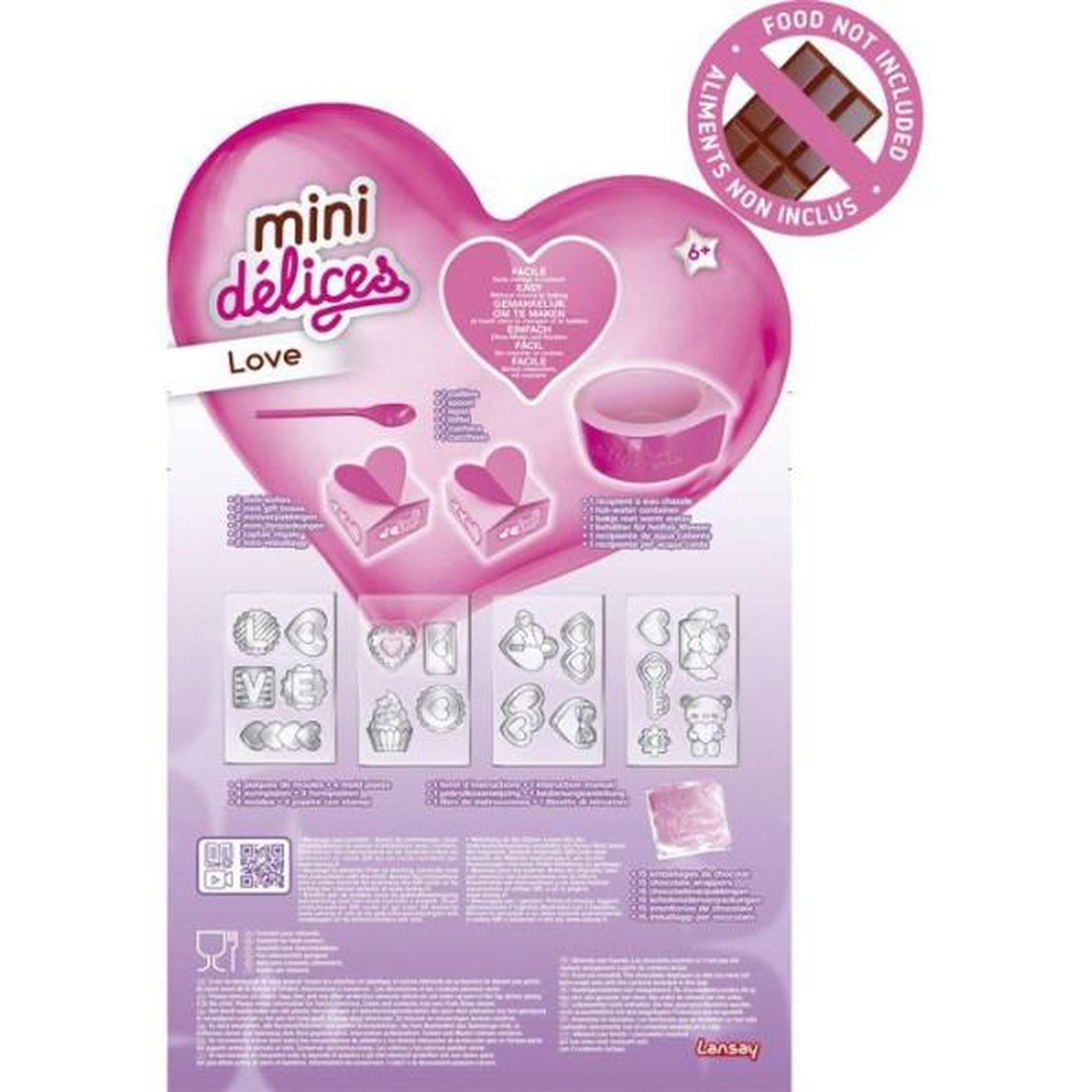 Voir la diapositive 2 : LANSAY Mini délices - LANSAY - Love - Kit de création de chocolats en forme de coeurs - Des 6 ans