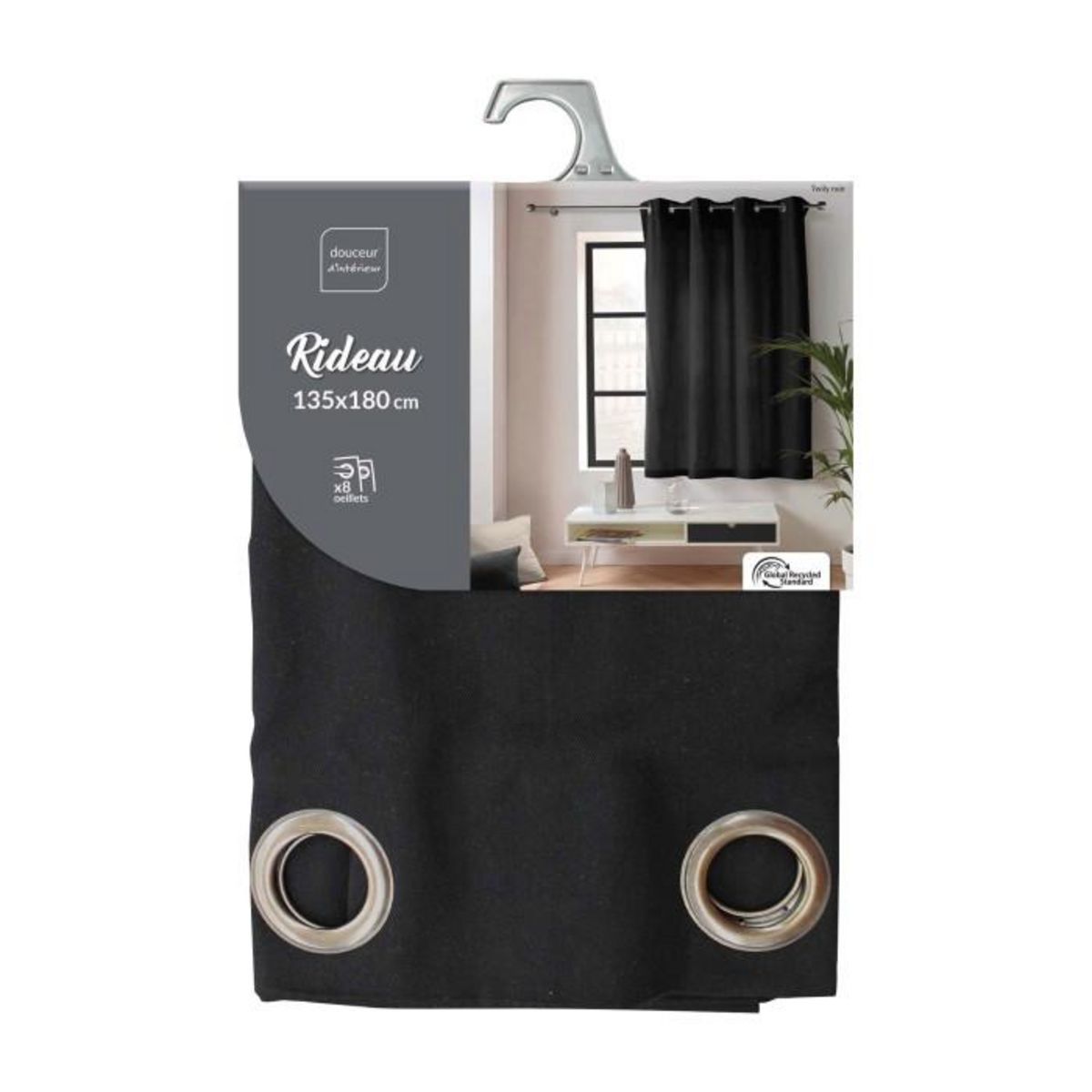 Paris Prix Rideau à Œillets  Twily  135x180cm Noir