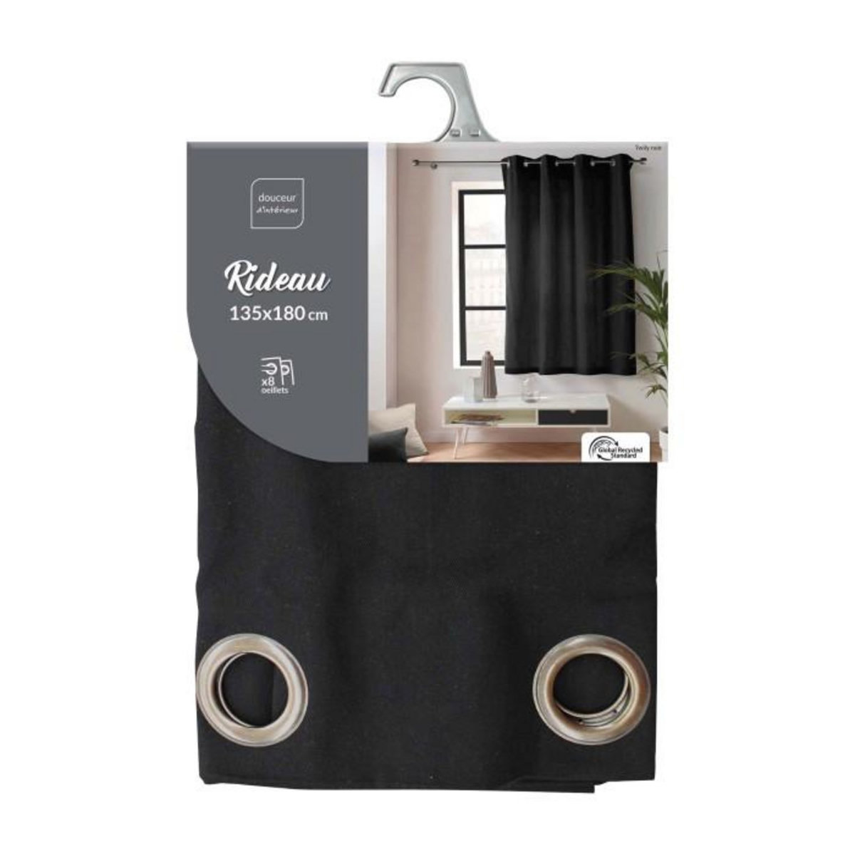 Paris Prix Rideau à Œillets  Twily  135x180cm Noir