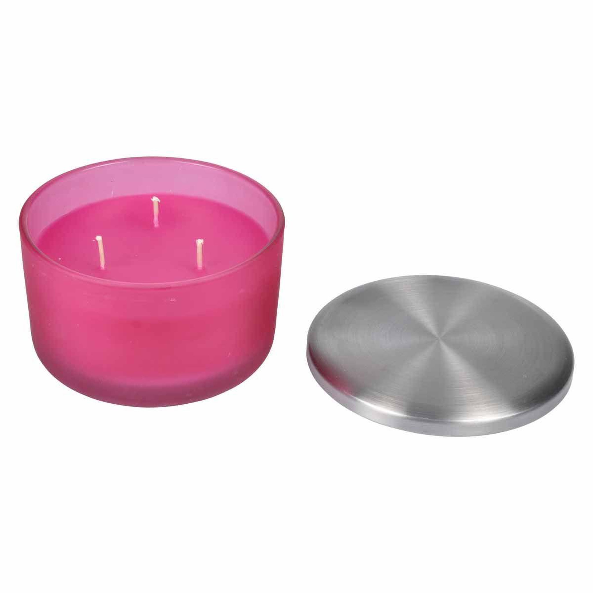 Voir la diapositive 1 : HOMEA Bougie parfumée verrine  tropical fresh  13cm douceur sucrée