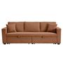Voir la diapositive 6 : BEST MOBILIER Cyrus - canapé droit 3 places convertible en velours côtelé