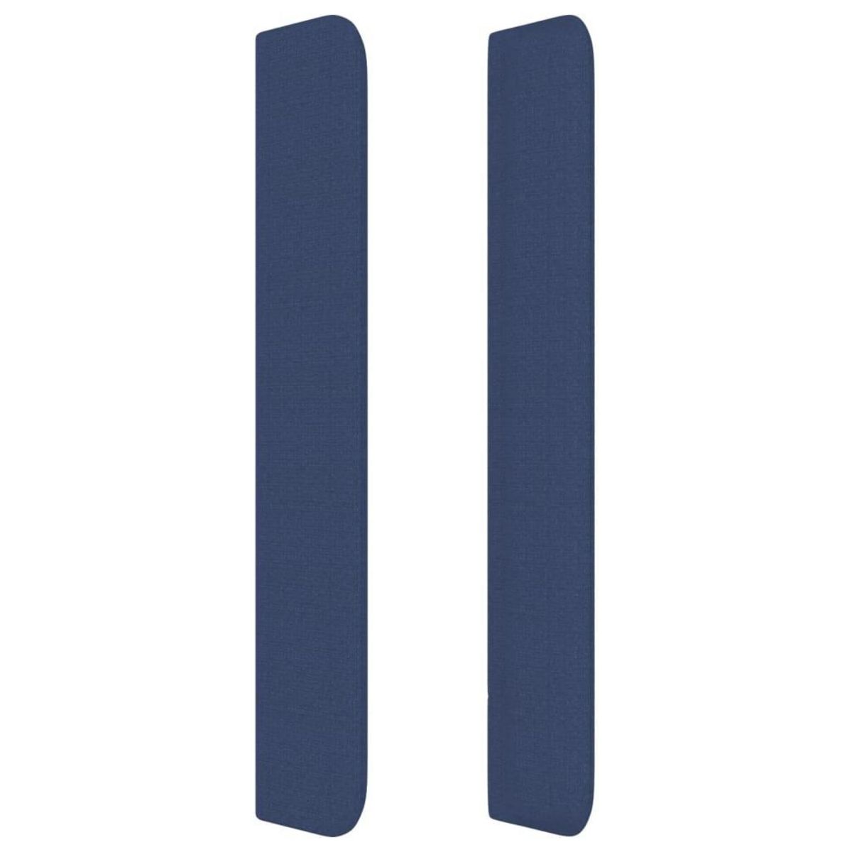 VIDAXL Tete de lit avec oreilles Bleu 147x16x118/128 cm Tissu