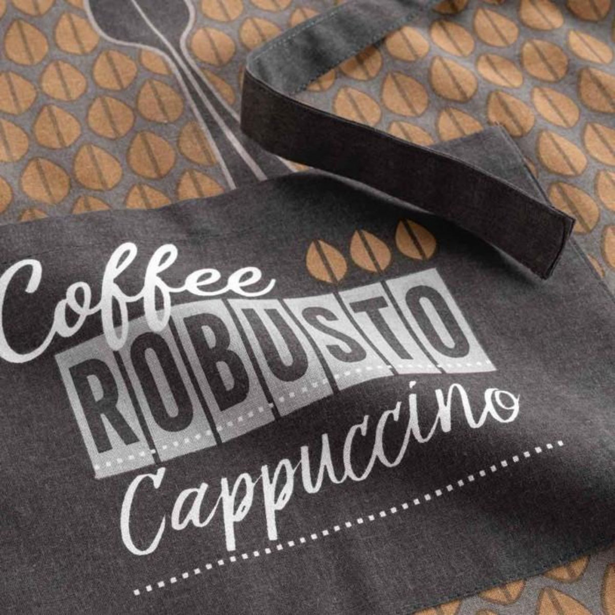 Paris Prix Tablier de Cuisine  Cappuccino  84cm Marron