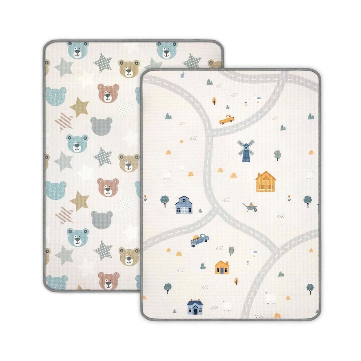 MILLY MALLY Tapis de jeu en mousse roulé  Kinder Ours et Ferme