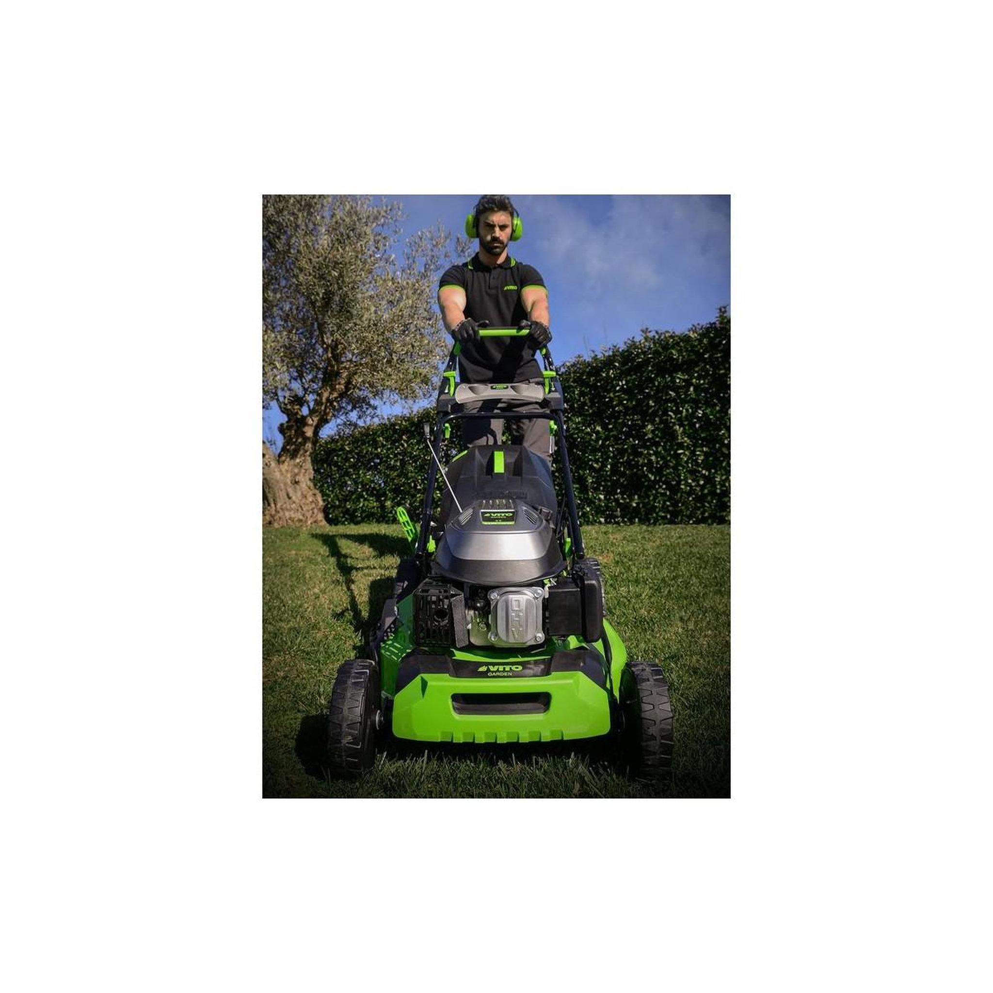 Voir la diapositive 5 : VITO Garden Tondeuse à gazon autotractée 6,5 cv pelouses 2000m2 mulching bac 65l vito