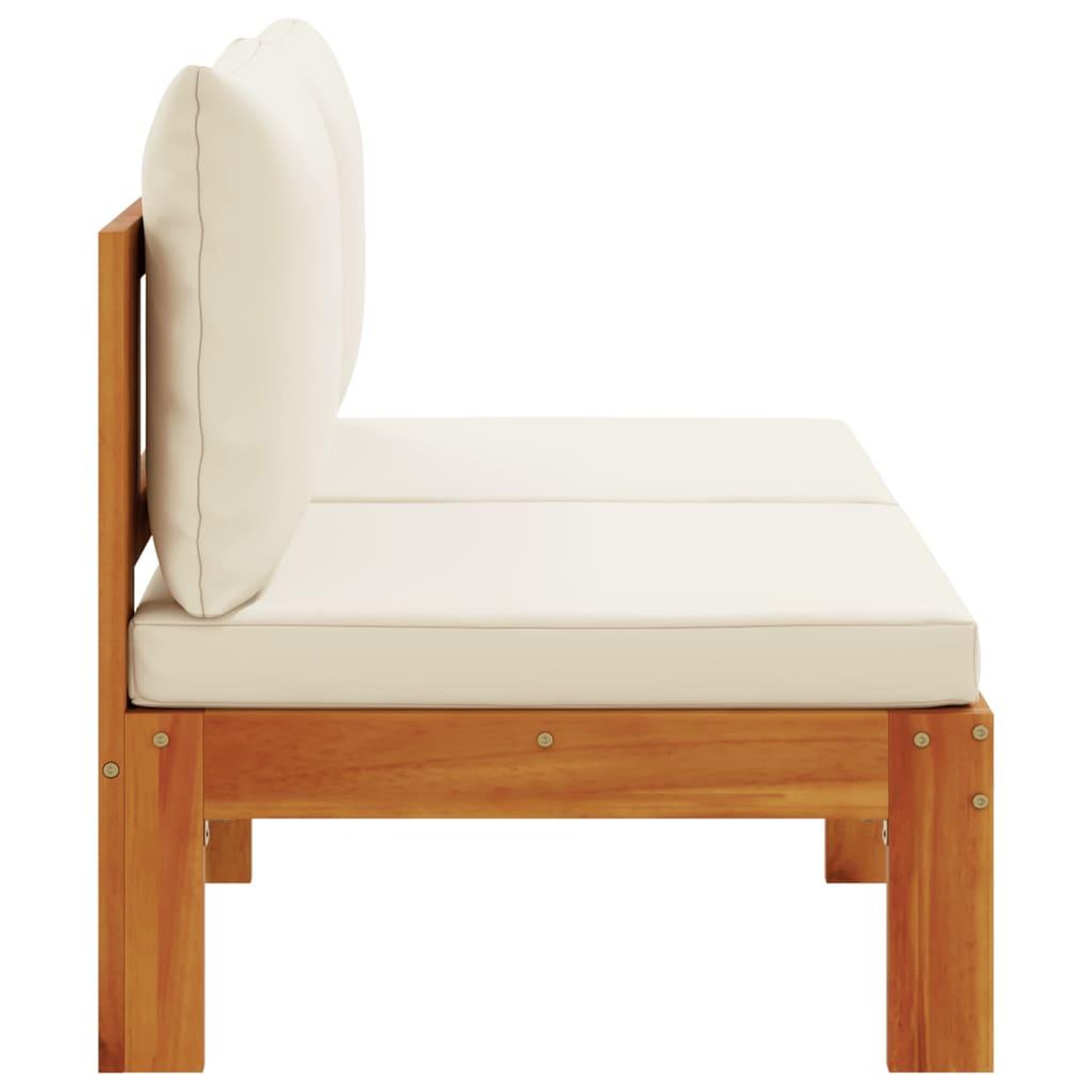 Voir la diapositive 5 : VIDAXL Canape de jardin sans accoudoirs coussins 2 places bois acacia