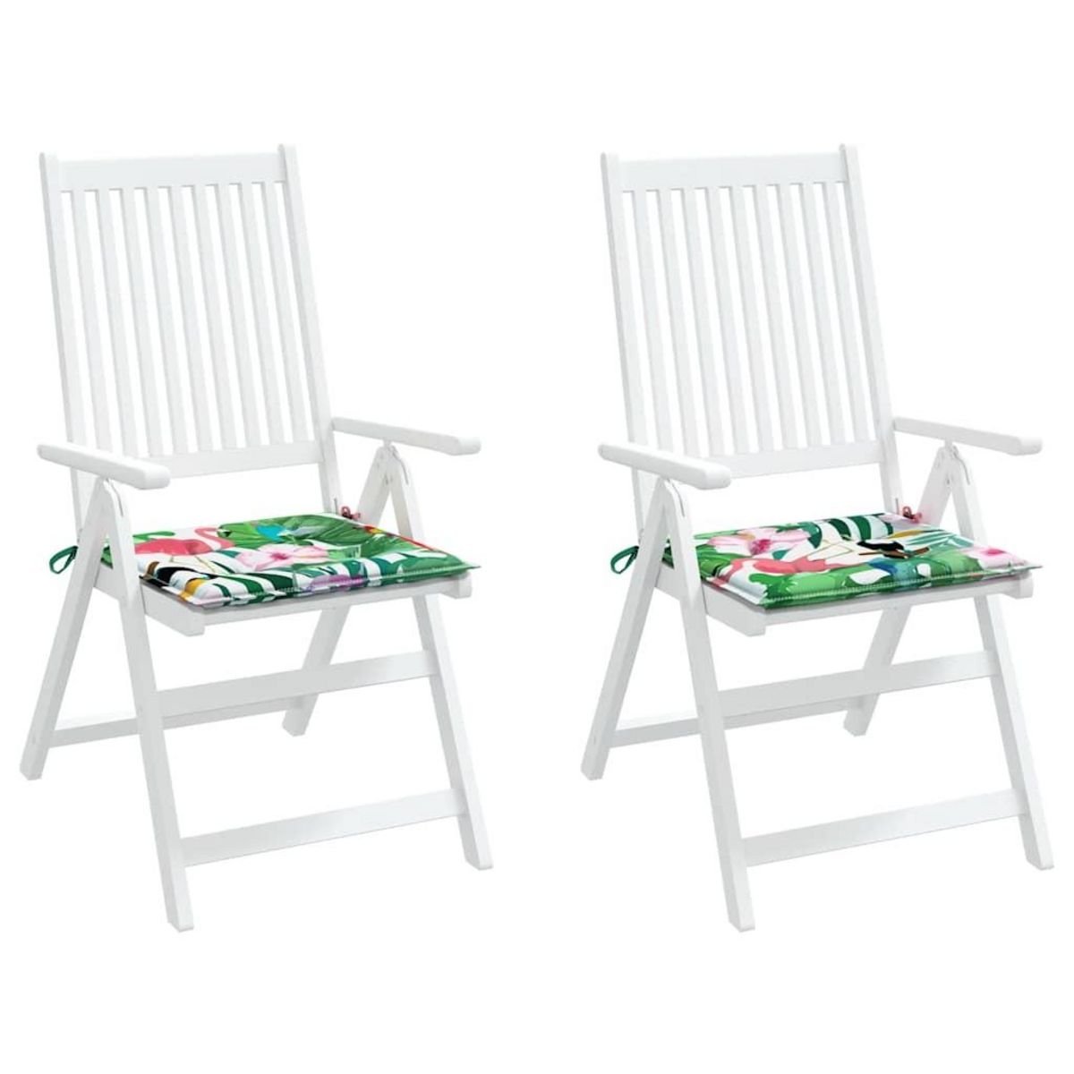 VIDAXL Coussins de chaise de jardin lot de 2 multicolore 50x50x3 cm