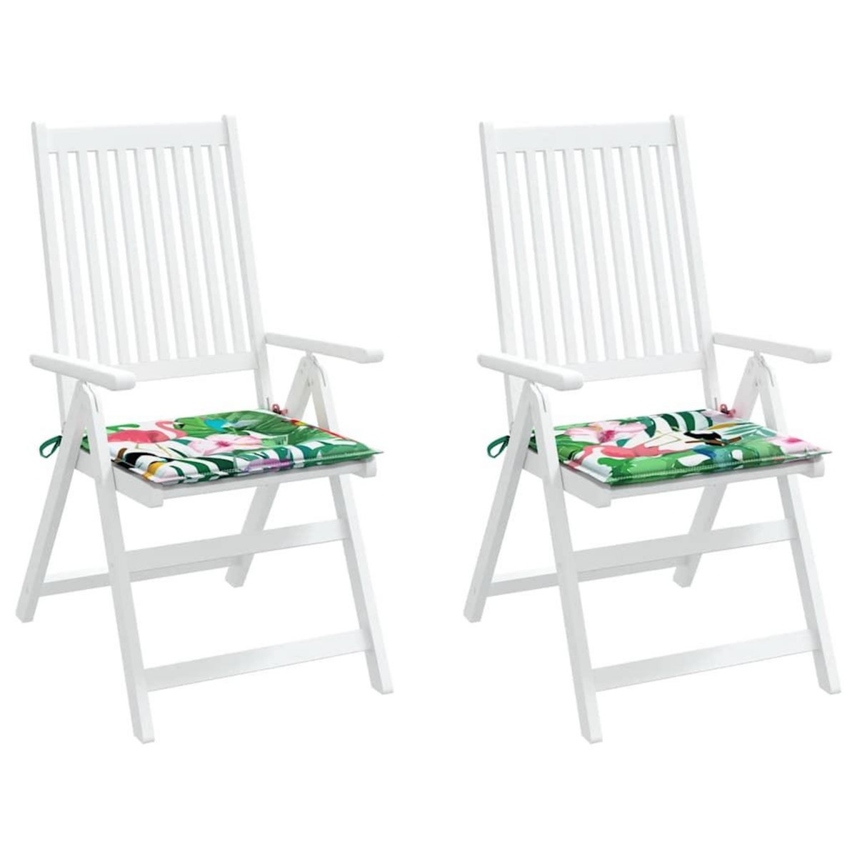 VIDAXL Coussins de chaise de jardin lot de 2 multicolore 50x50x3 cm