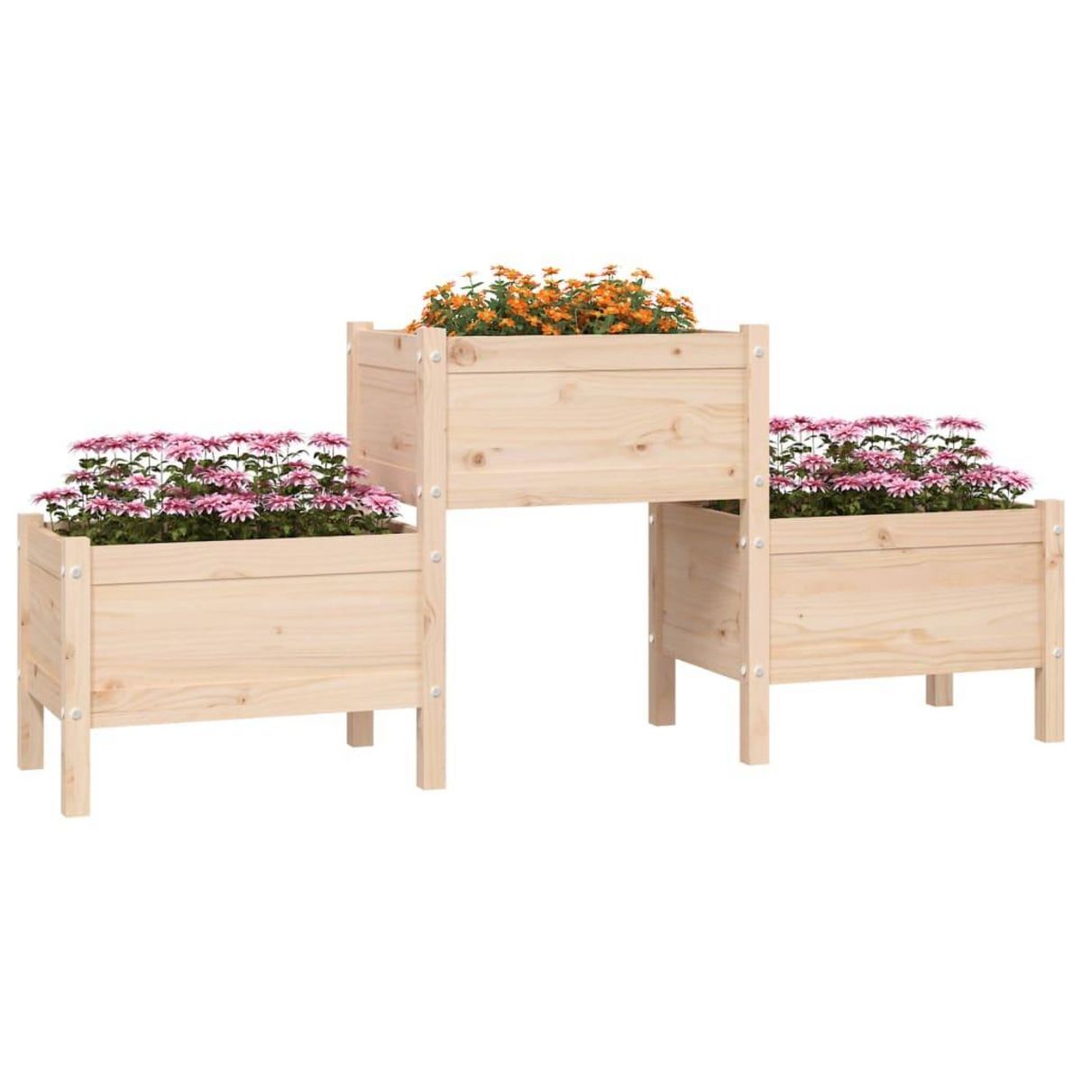VIDAXL Jardiniere 178,5x44x75 cm Bois massif de pin
