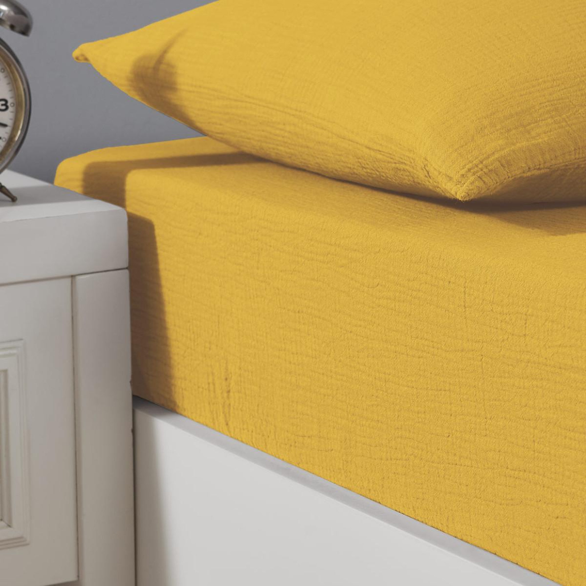 Voir la diapositive 1 : Sensei Maison Drap housse en gaze de coton bonnet 30 cm LOFT