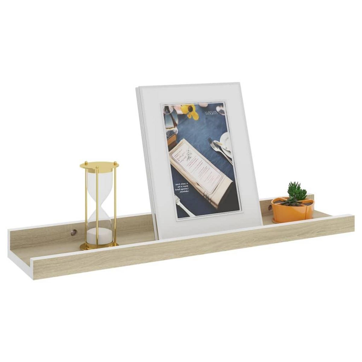 VIDAXL Etageres murales 4 pcs blanc et chene sonoma 40x9x3 cm