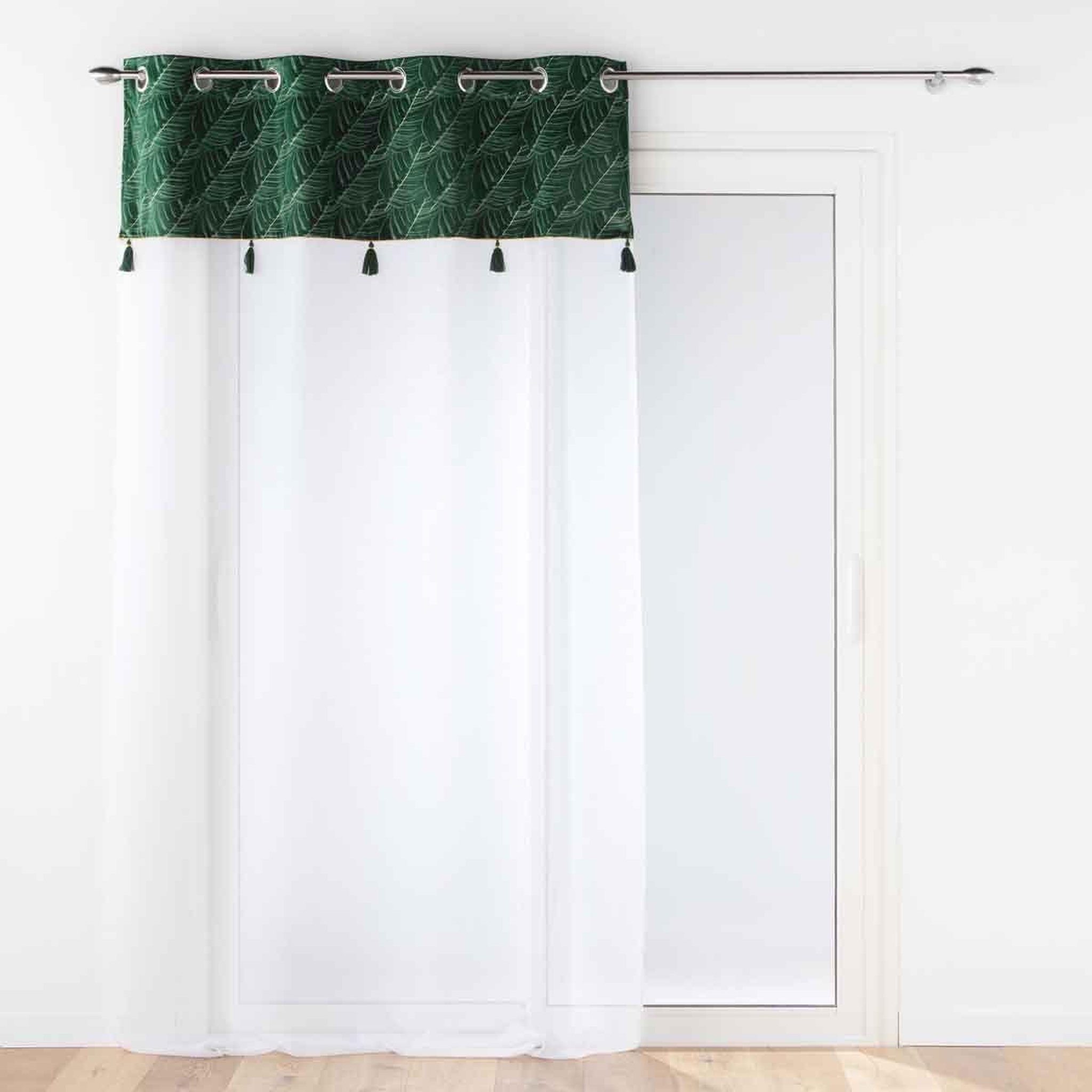 Douceur d'Intérieur Rideau voilage à œillets  palmina  140x240cm vert