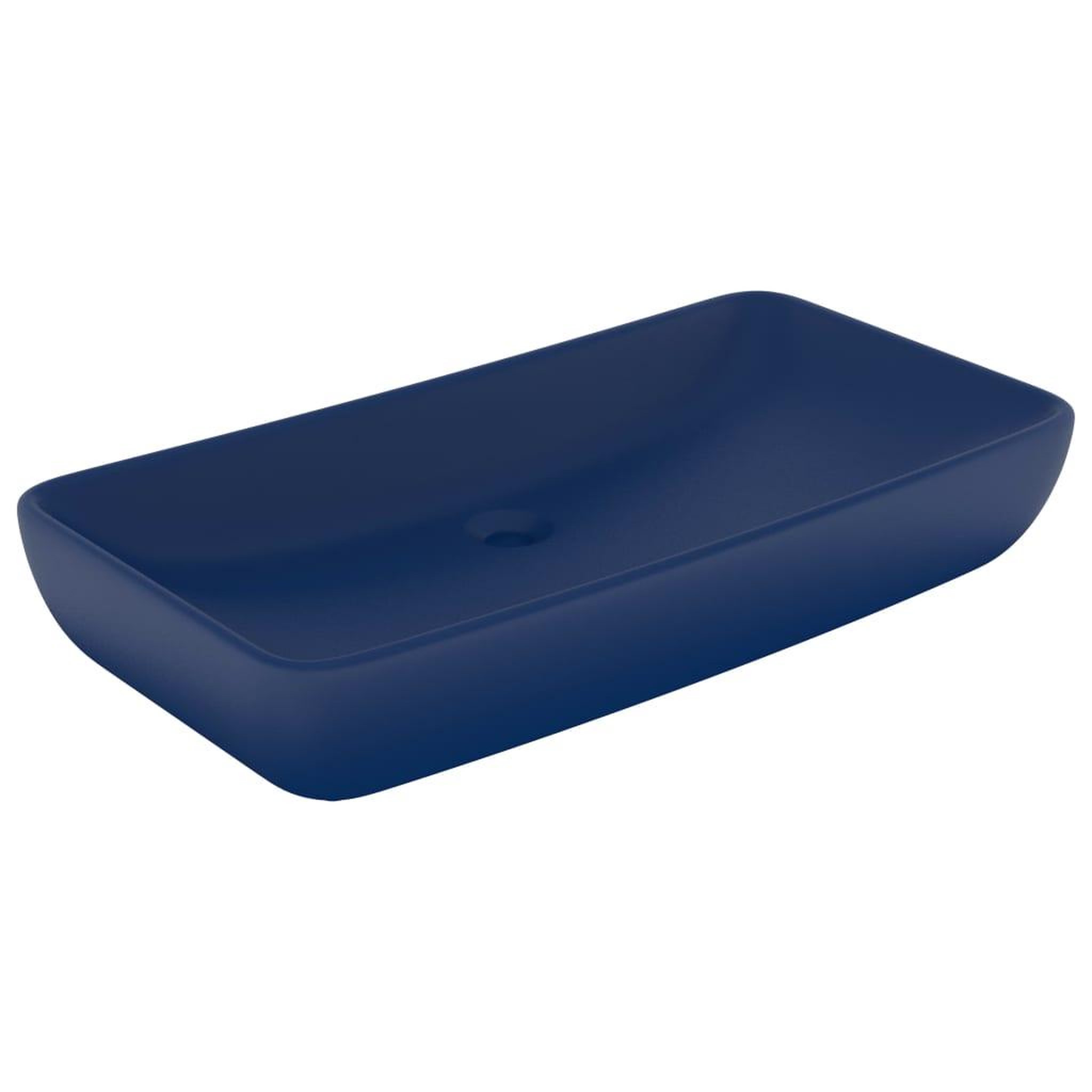 Voir la diapositive 2 : VIDAXL Lavabo de luxe rectangulaire Bleu fonce mat 71x38 cm Ceramique
