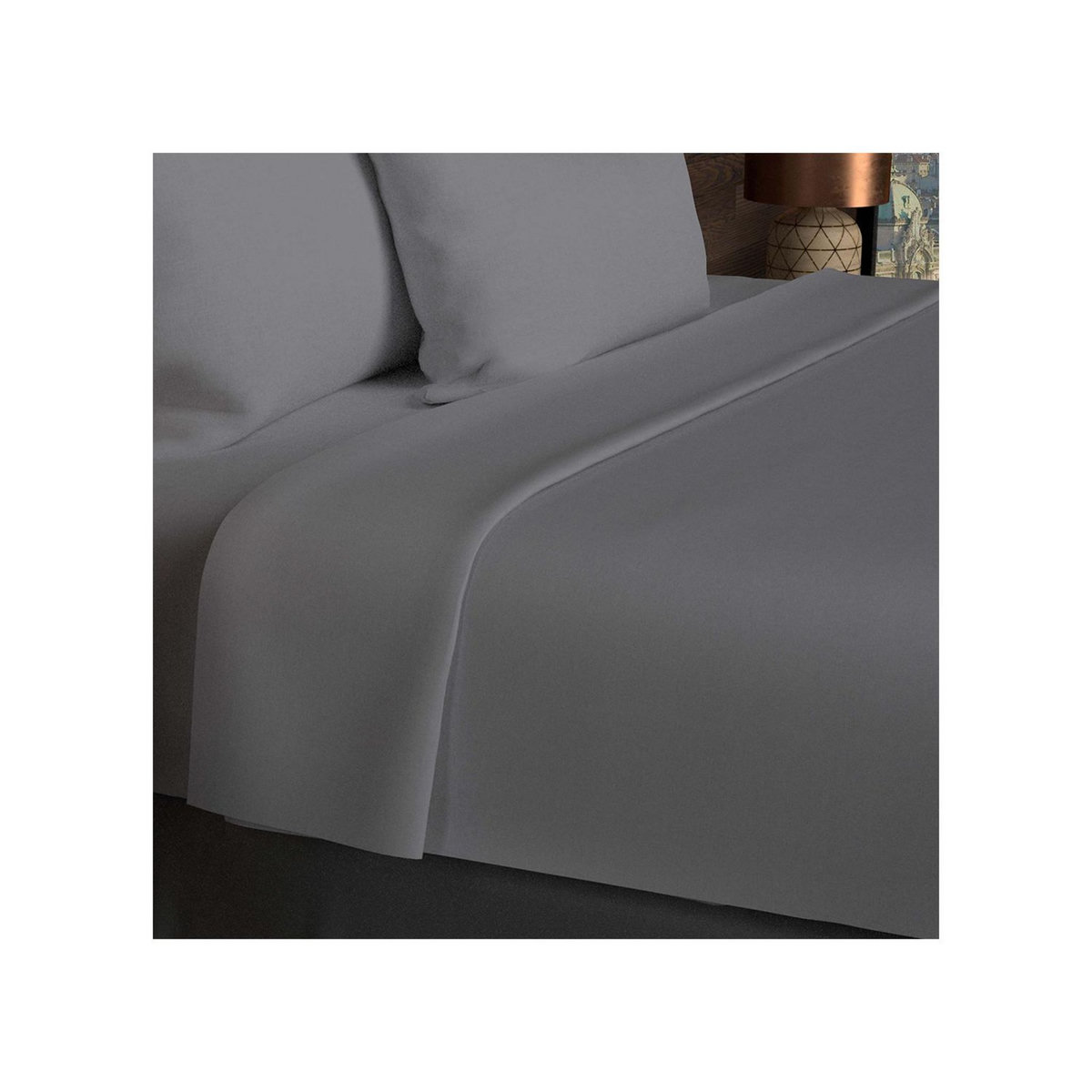 SOLEIL D'OCRE Drap plat en coton 57 fils UNI, par Soleil d'ocre