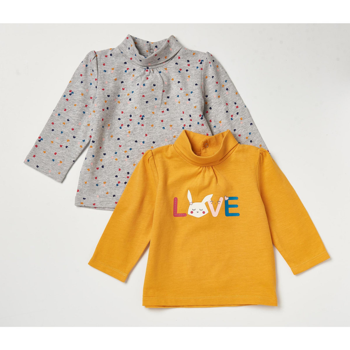 IN EXTENSO Lot de 2 sous pull bébé fille