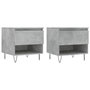 Voir la diapositive 2 : VIDAXL Tables basses 2 pcs gris beton 50x46x50 cm bois d'ingenierie
