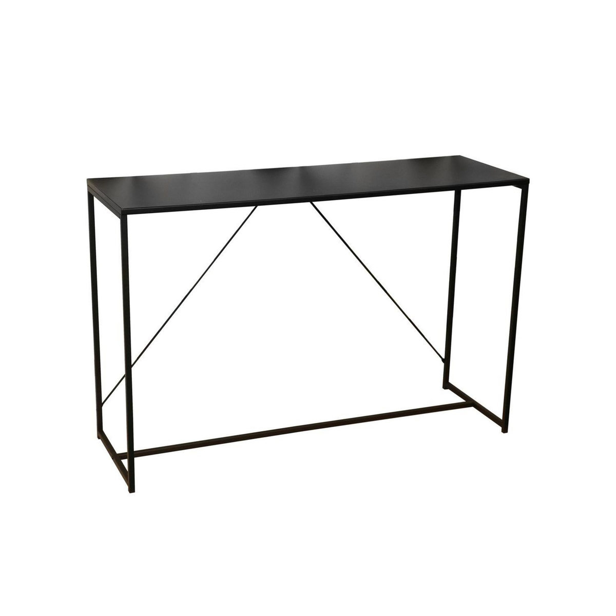 DIVERS Console design en métal Madison - L. 120 x H. 79 cm - Noir