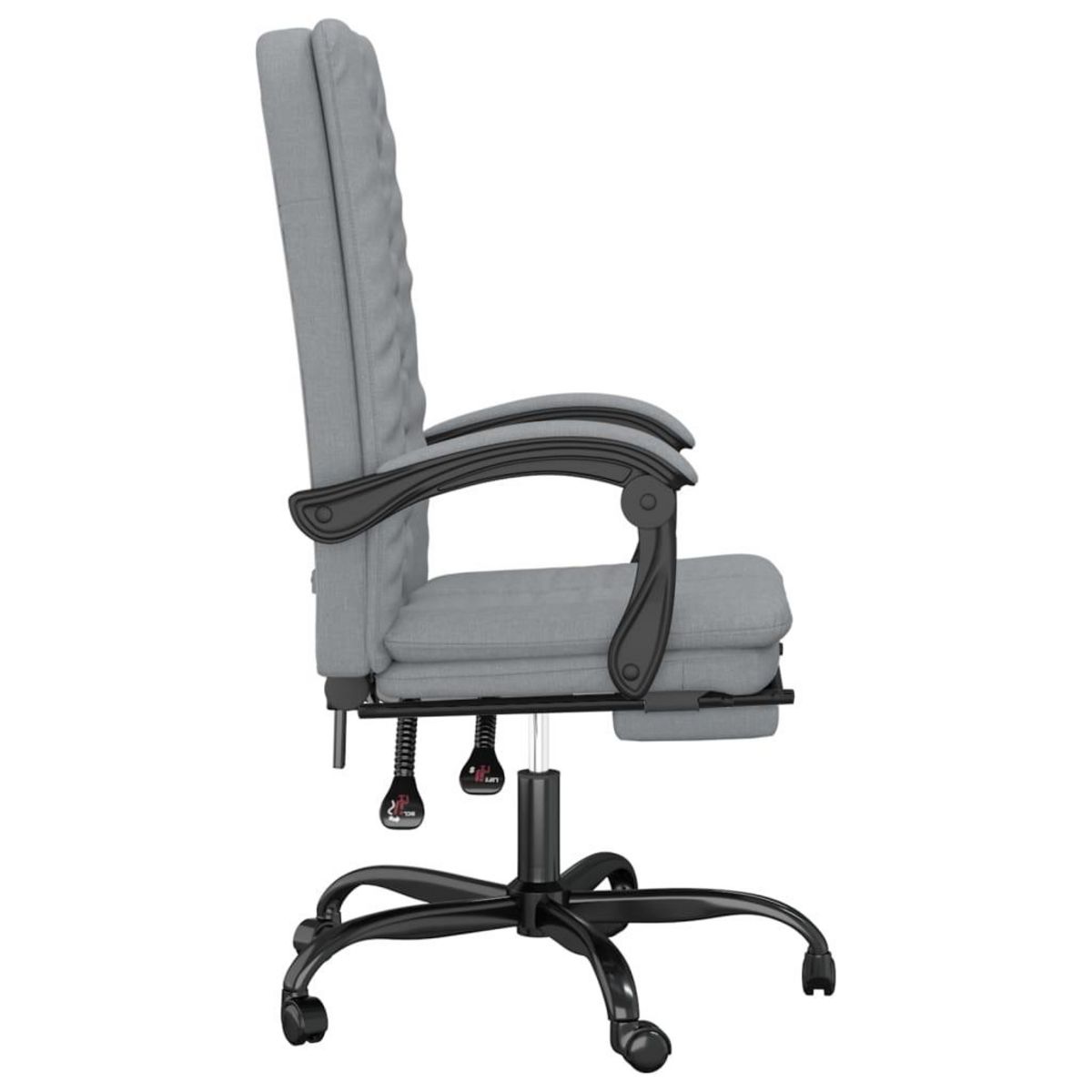 VIDAXL Fauteuil inclinable de bureau Gris clair Tissu