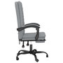 Voir la diapositive 4 : VIDAXL Fauteuil inclinable de bureau Gris clair Tissu
