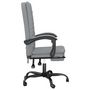 Voir la diapositive 4 : VIDAXL Fauteuil inclinable de bureau Gris clair Tissu