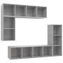 Voir la diapositive 2 : VIDAXL Ensemble de meubles TV 4 pcs Gris beton Bois d'ingenierie