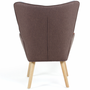 Voir la diapositive 4 : ID MARKET Fauteuil scandinave IVAR en tissu patchwork multicouleurs et imprimé pied de poule
