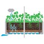 VIDAXL Lit sureleve de jardin avec systeme d'arrosage Moka 100x43x33cm