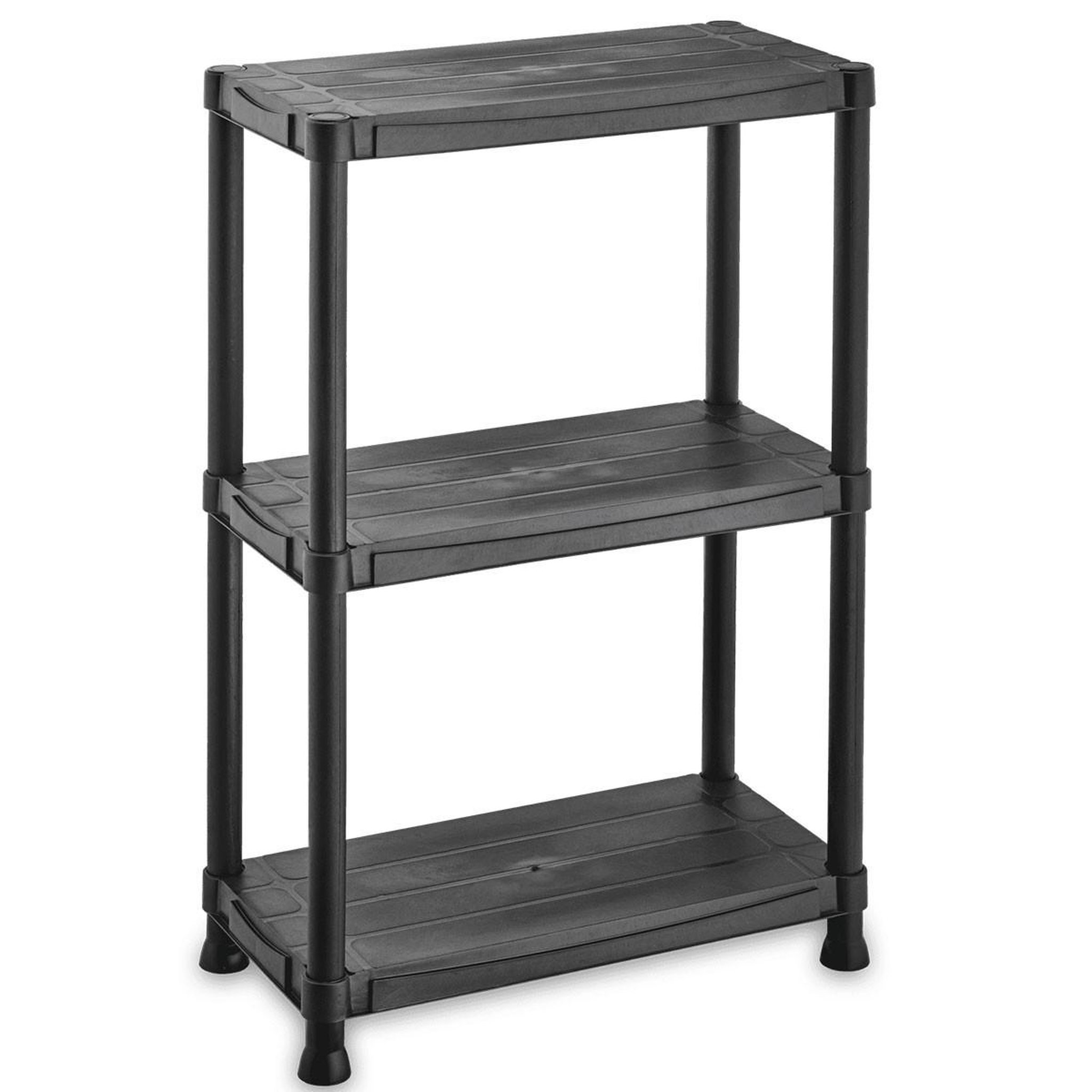iTools Etagère résine noire 3 tablettes l61xp31xh95 cm charge 30kg par étage itools