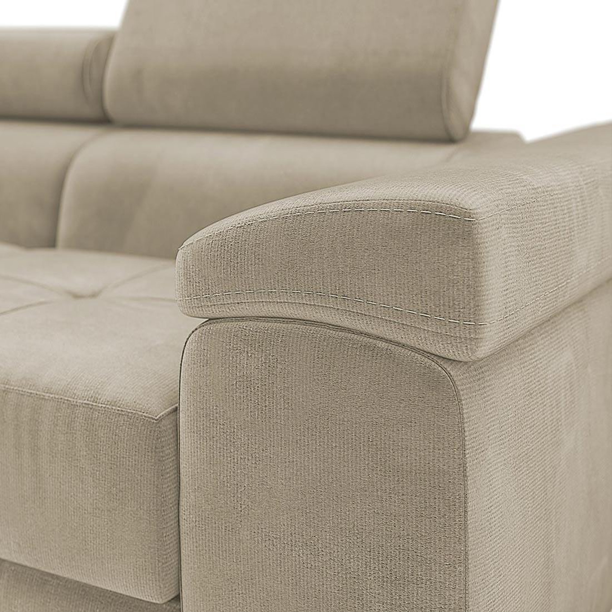 Voir la diapositive 3 : BEST MOBILIER Pablo - canapé droit 2 places avec têtières ajustables - en velours