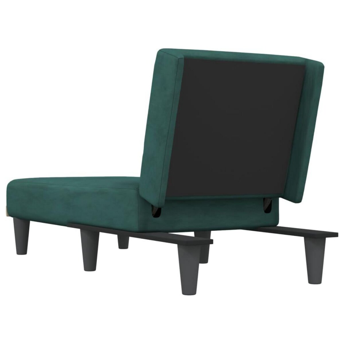 VIDAXL Chaise longue vert fonce velours
