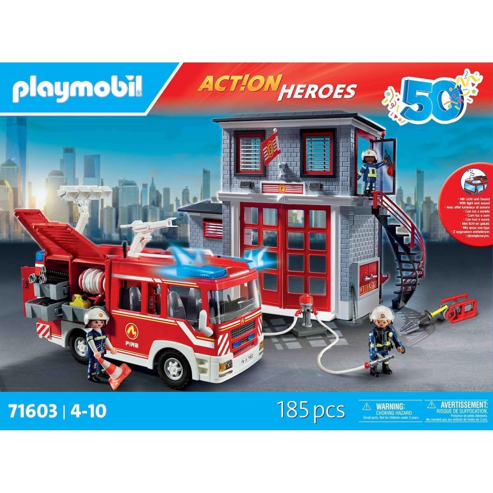 Voir la diapositive 4 : PLAYMOBIL Poste de pompiers avec camion d'intervention